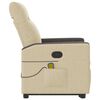 vidaXL Poltrona elevat&oacute;ria de massagens tecido cor creme