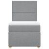 vidaXL Cama com molas/colch&atilde;o 90x190 cm tecido cinzento-claro
