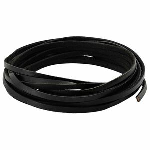 vidaXL Pulseira de Couro 1 Preto 200 x 0,3 cm Couro