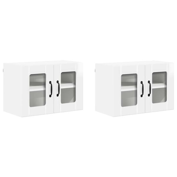 vidaXL Arm&aacute;rio de Cozinha 2 pcs Branco Brilhante 60 x 31 x 40 cm