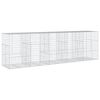 vidaXL Cesto gabi&atilde;o com cobertura 500x100x150 cm ferro galvanizado