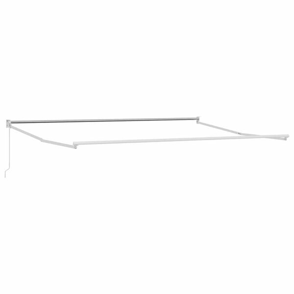 vidaXL Toldo Manual Branco 4,5 &times; 3 m Metal