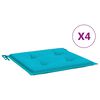vidaXL Almofad&otilde;es p/ cadeira 4pcs 50x50x3cm tecido turquesa