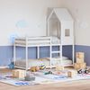 vidaXL Telhado de cama infantil 60x89x134,5 cm pinho maci&ccedil;o branco