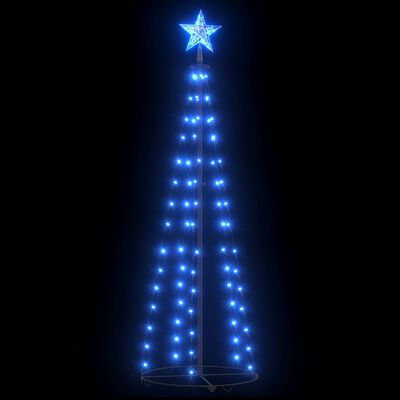 vidaXL Árvore de Natal em cone c/ 84 luzes LED 50x150 cm azul