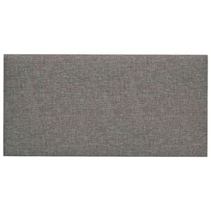 vidaXL Cabeceira de Parede 12 pcs 30 x 15 cm Cinzento-claro tecido