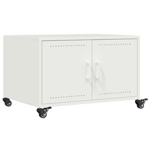 vidaXL Mesa de centro 68x50x43,5 cm a&ccedil;o branco