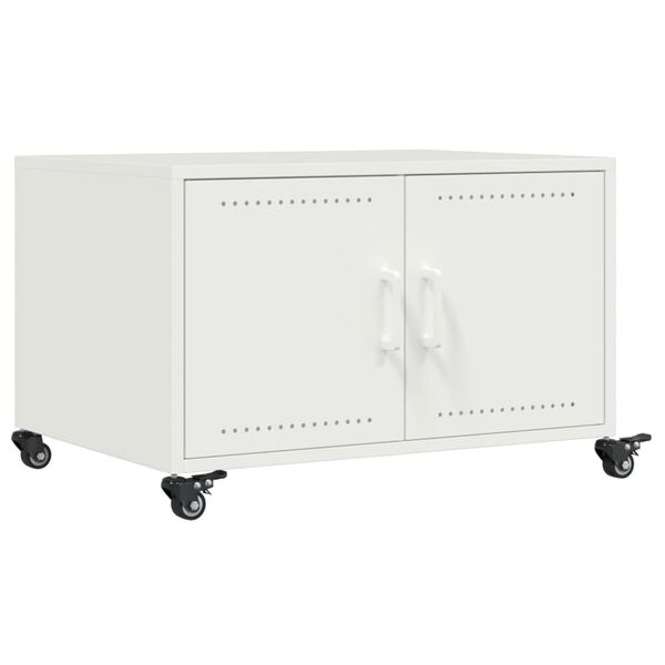 vidaXL Mesa de centro 68x50x43,5 cm aço branco