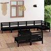 vidaXL 9 pcs conjunto lounge de jardim pinho maci&ccedil;o preto