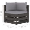 vidaXL 7 pcs conj. lounge jardim + almofad&otilde;es madeira impreg. cinzento
