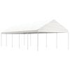 vidaXL Gazebo com telhado 11,15x4,08x3,22 m polietileno branco