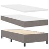 vidaXL Cama Box com fitas LED Cinzento-acastanhado 100 x 200 cm tecido