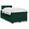 vidaXL Cama com molas/colch&atilde;o 140x190 cm veludo verde-escuro