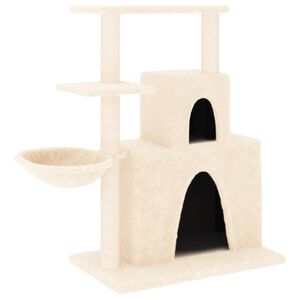 vidaXL &Aacute;rvore para gatos c/ postes arranhadores sisal 83 cm cor creme