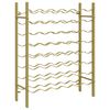 vidaXL Garrafeira para 48 garrafas metal dourado