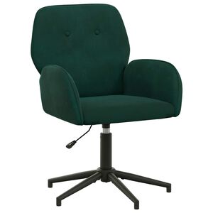 vidaXL Cadeira de Escrit&oacute;rio Girat&oacute;ria 54 x 55 x 90 cm Verde-Escuro