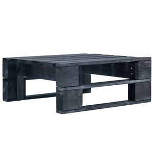 vidaXL Otomana de paletes para jardim madeira preto