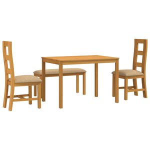 vidaXL Conjunto de sala de jantar 4 unid. Bege
