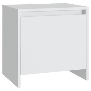 vidaXL Mesa de cabeceira 45x34x44,5 cm aglomerado branco