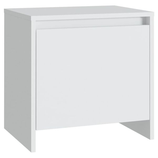 vidaXL Mesa de cabeceira 45x34x44,5 cm aglomerado branco