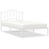 vidaXL Estrutura de cama com cabeceira 100x200 cm metal branco