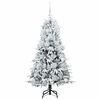 vidaXL &Aacute;rvore de Natal Articulada Artificial Branco 150 cm PE e PVC