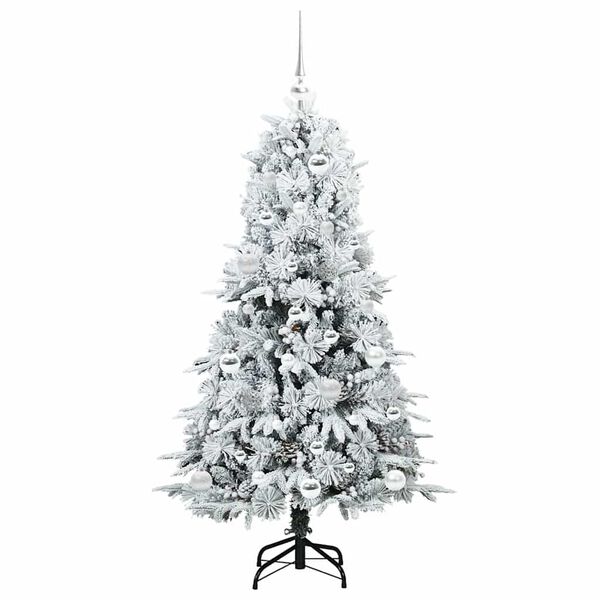vidaXL &Aacute;rvore de Natal Articulada Artificial Branco 150 cm PE e PVC