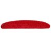 vidaXL Tapetes de escada 10 pe&ccedil;as 65x21x4 cm vermelho semicircular grande