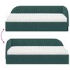 vidaXL Estrutura de Cama de Canto com Colch&atilde;o 2 pcs Verde Veludo