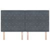 vidaXL Cabeceira com cabeceira Cinza Escuro 180 cm Couro Sint&eacute;tico