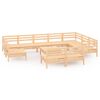 vidaXL 11 pcs conjunto lounge de jardim pinho maci&ccedil;o