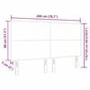 vidaXL Cabeceira com cabeceira Creme 200 cm Couro Sint&eacute;tico
