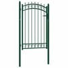 vidaXL Port&atilde;o de cerca EMMEN com pontas de a&ccedil;o 103x117 cm verde