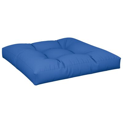 vidaXL Almofadão sofá de paletes 80x80x12 cm tecido azul real