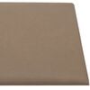 vidaXL Painel parede 12pcs 60x30cm couro artificial 2,16 m&sup2; cappuccino