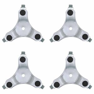 vidaXL Rod&iacute;zios para m&oacute;veis 4 pe&ccedil;as 16x14,5x5,5 cm A&ccedil;o 180 kg