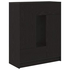 vidaXL Aparador c/ gavetas e portas 73x31x90 cm carvalho preto