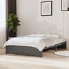 vidaXL Estrutura cama pequena casal 120x190 cm pinho maci&ccedil;o cinza