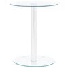 vidaXL Mesa de centro 40 cm vidro temperado transparente