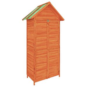 vidaXL Abrigo p/ ferramentas jardim 89x52,5x175 pinho maci&ccedil;o castanho