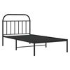 vidaXL Estrutura de cama com cabeceira 100x190 cm metal preto