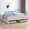 vidaXL Estrutura de cama com 4 gavetas 160x200 cm pinho maciço branco