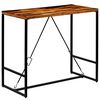vidaXL Mesa de bar em madeira recuperada maci&ccedil;a 120x60x106 cm