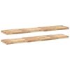 vidaXL Prateleira flutuante 2pcs 160x30x4cm ac&aacute;cia maci&ccedil;a n&atilde;o tratada