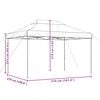 vidaXL Tenda de Festa Cinzento-acastanhado 279 x 410 x 315 cm