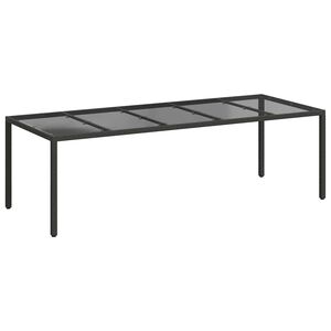 vidaXL Mesa de Jardim Preto Puro 250 x 100 x 75 cm vime PE