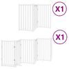 vidaXL Port&atilde;o p/ c&atilde;es com porta dobr&aacute;vel 9 pain&eacute;is 450 cm &aacute;lamo branco