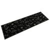 vidaXL Tapete de cozinha lav&aacute;vel 45x150 cm veludo padr&atilde;o morning preto