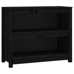 vidaXL Estante 80x35x68 cm madeira de pinho maci&ccedil;a preto