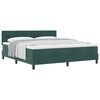 vidaXL Cama Box com cabeceira Verde Escuro 180 x 200 cm Veludo